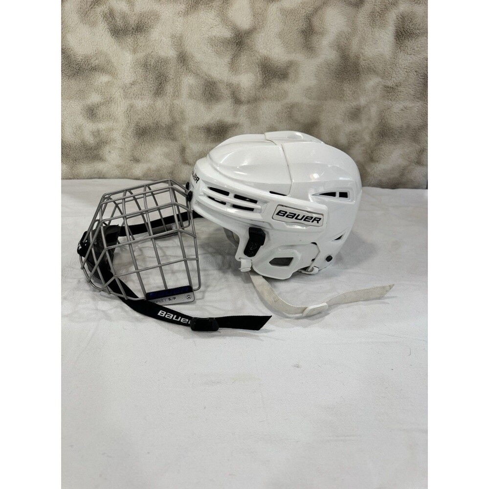 Bauer White Helmet With Mask Size S/P